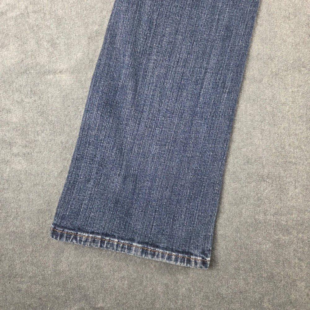 Levis 515 Bootcut Jeans Womens14 S/C Blue Stretch Denim Dark Wash Mid Rise Flare - Picture 14 of 16